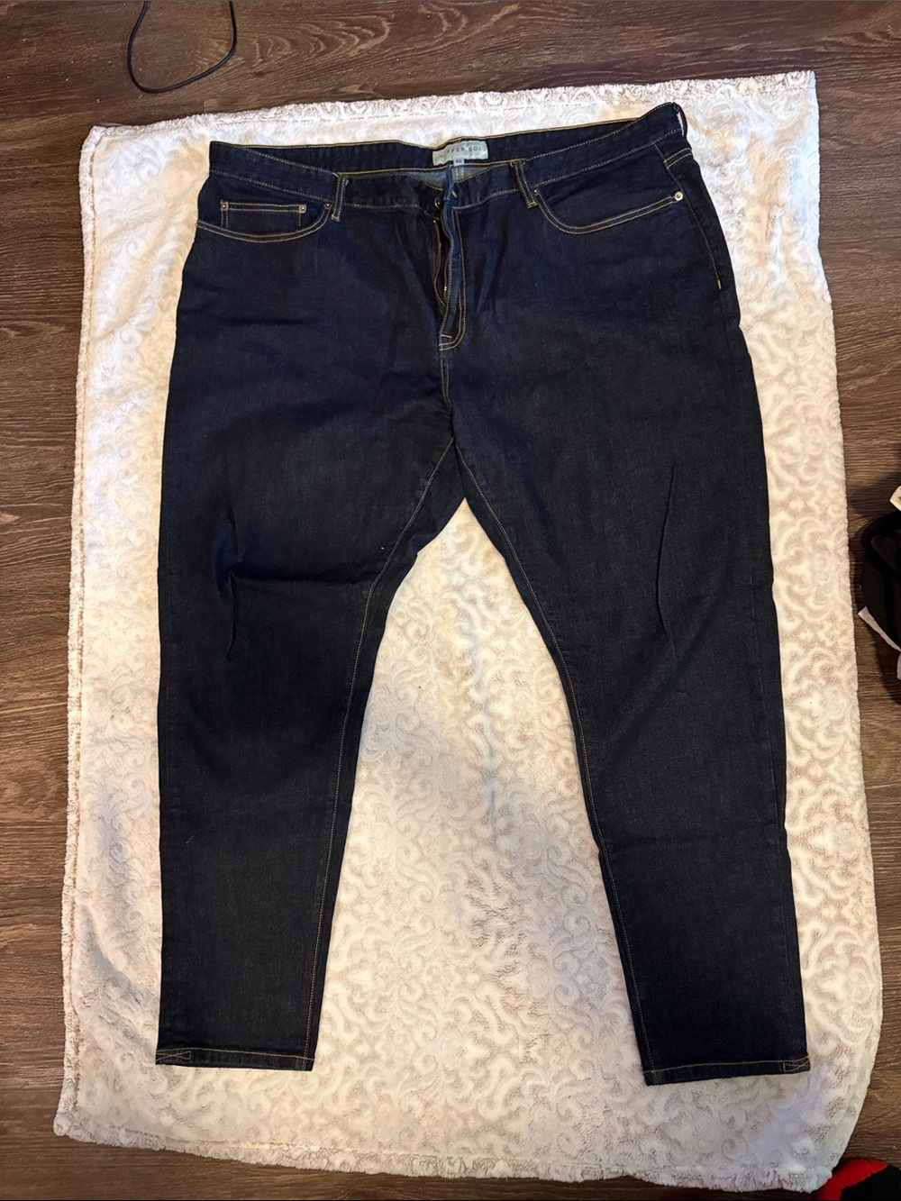 Women's Dark Blue Stretch Denim Jeans by Dapper Boi